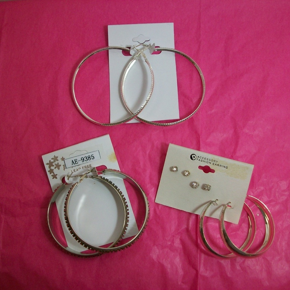 🌞Fashion Jewelry Lot of Hoop Earrings